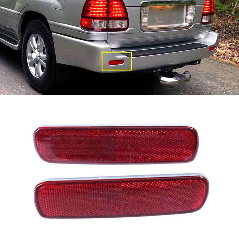 ya 1 8.5.2 for Land Cruiser for Lexus LX470 1Pair Rear Bumper Reflector Brake Stop Light