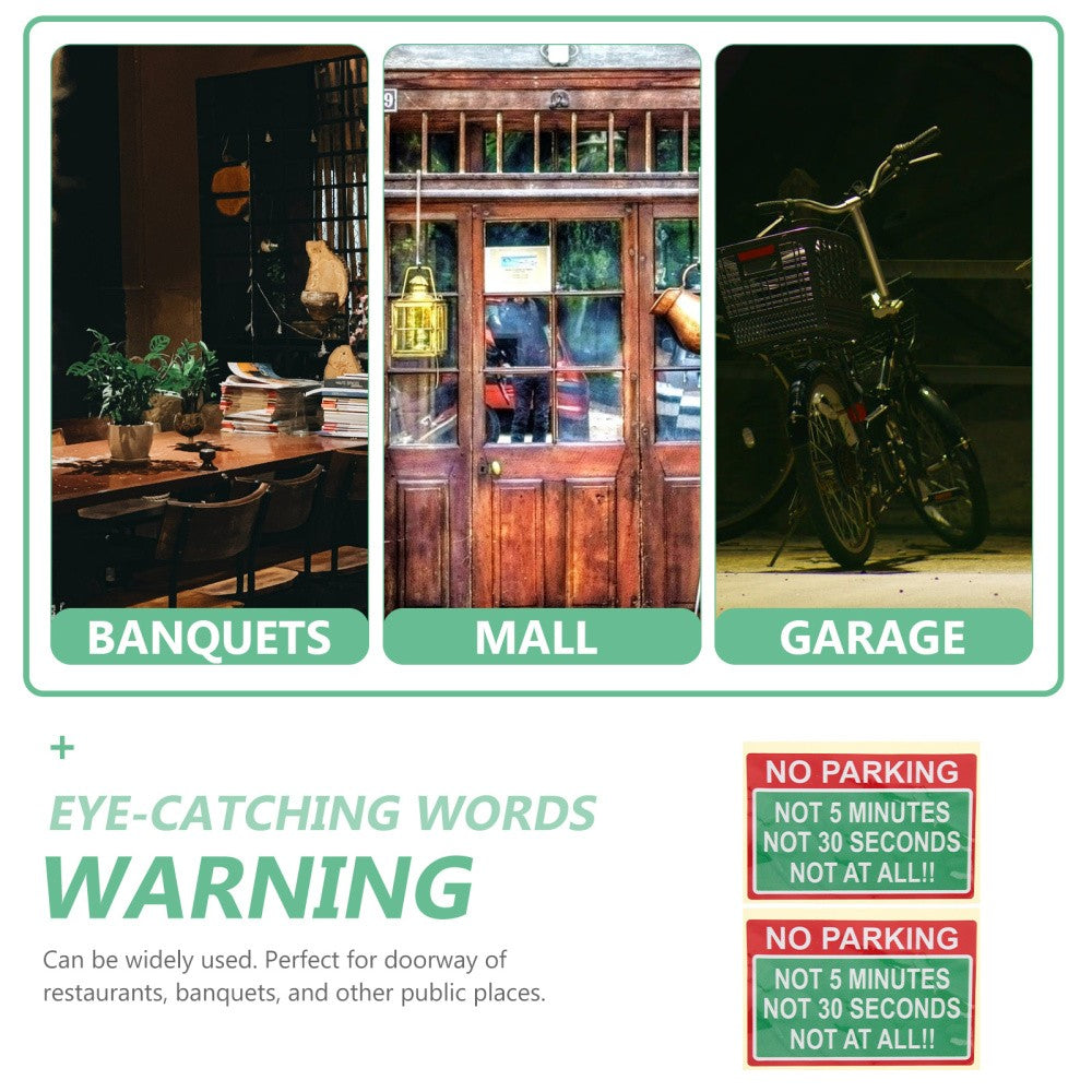 ya 5 8.7 2 Pcs Safety Warning Products No Parking Sticker Sign Automotive Stickers