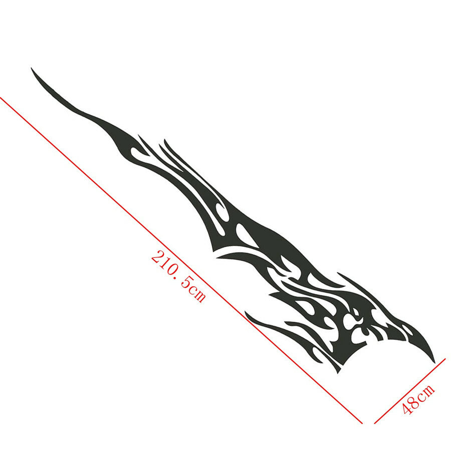 ya 4 6.17 Accessory Car Body Decal Vinyl Graphics Side Sticker Racing Stripes Flame Decals
