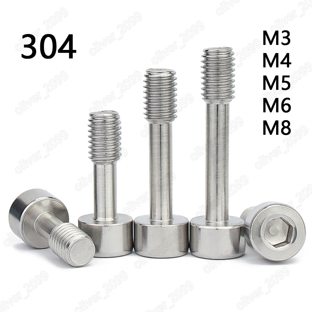 304 Stainless Steel Hex Socket Bolts Cap Head Screws With Waisted Shank M3-M8