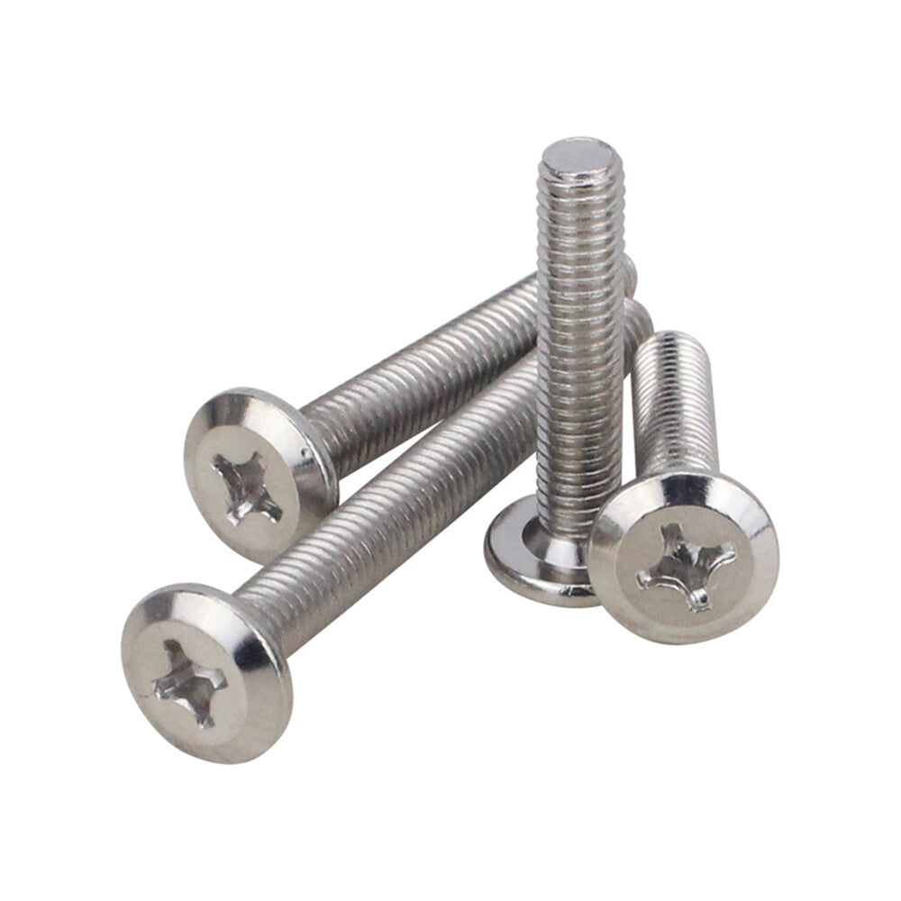 M6 M8 Nickel Steel Furniture Connector Bolts Phillips FLAT HEAD Screws