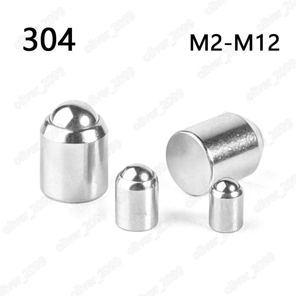 Stainless Steel Stepless Spring Ball Head Plunger Locating Bead Without Thread