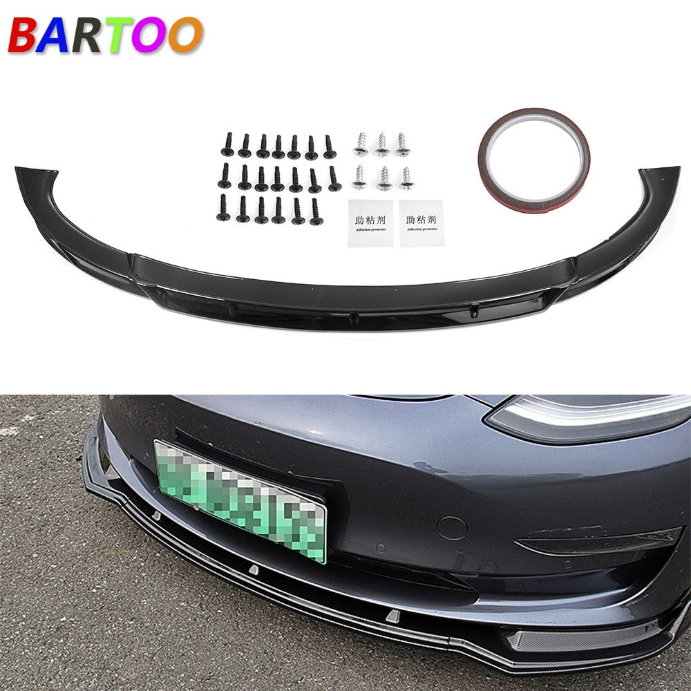 ya 4 6.17 ABS Glossy Black Front Bumper Lip Spoiler Splitter for Model Y 2020-2024