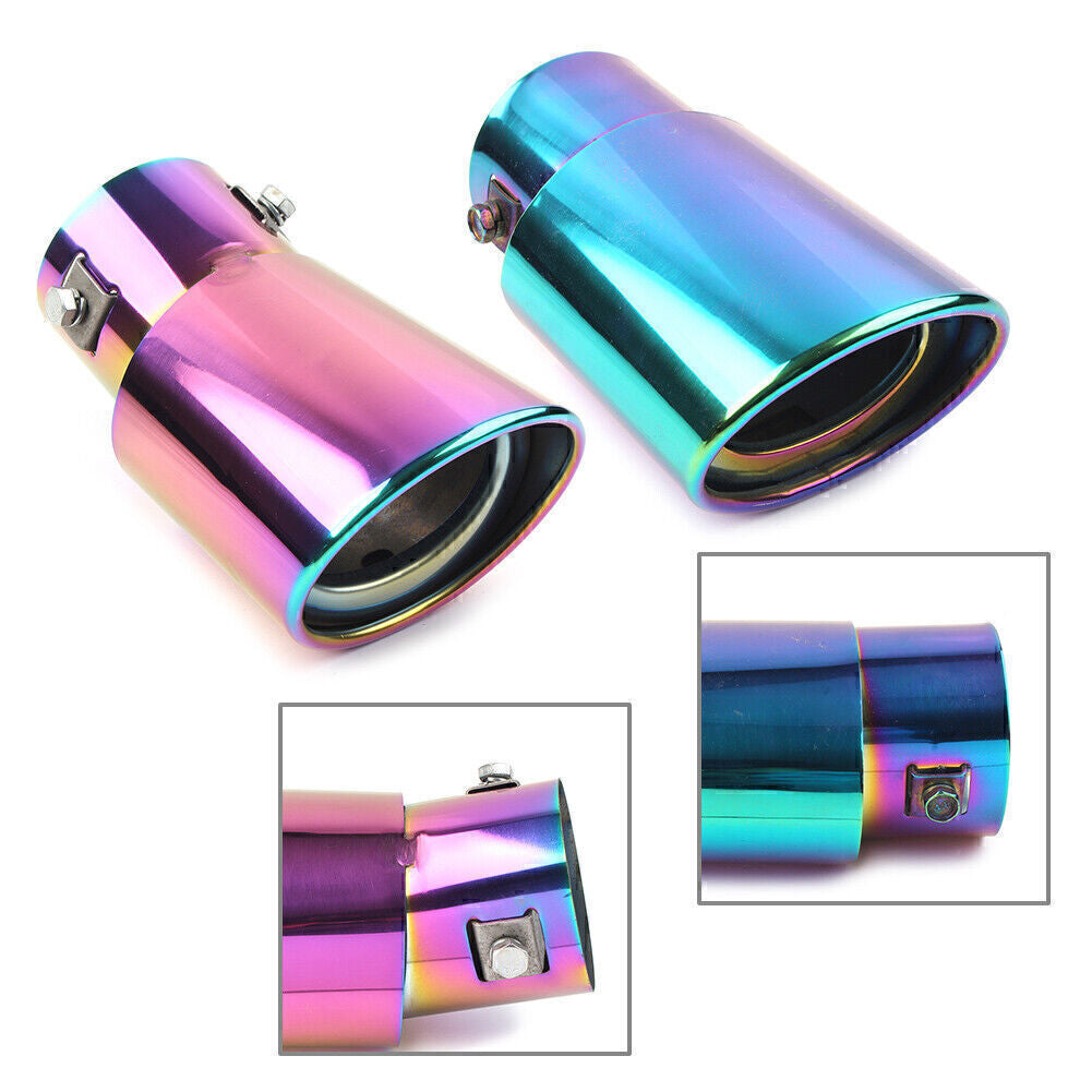 ya 4 6.17.2 Universal Stainless Steel Rear Pipe Tail Muffler Tip Round Accessories