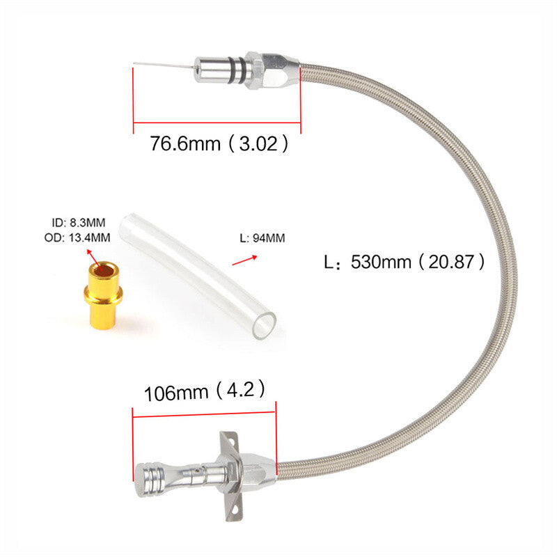 ya 1 8.5.2 Stainless steel flexible straw for GM for TH400 TH350 Turbo Transmission SBC BBC