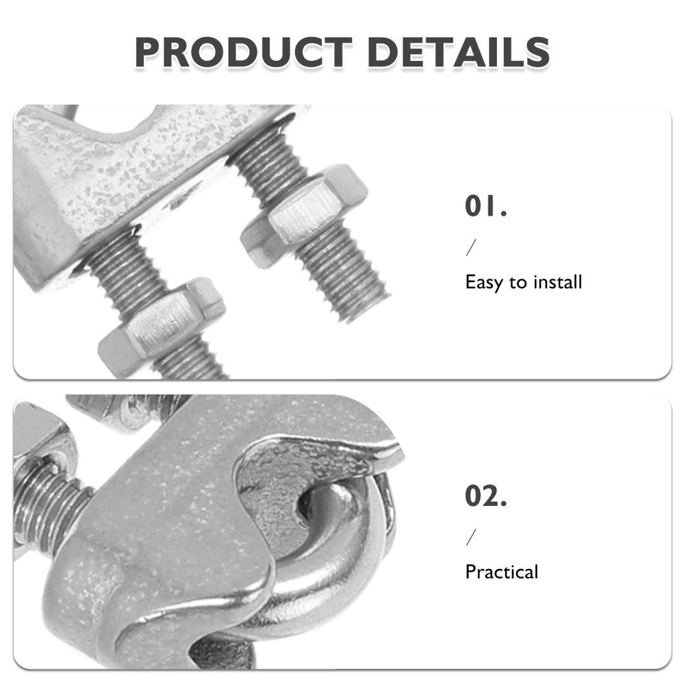 ya 26 40 Pcs Stainless Steel Cable Clamps Rope Bolt Sa le Fastener Clips
