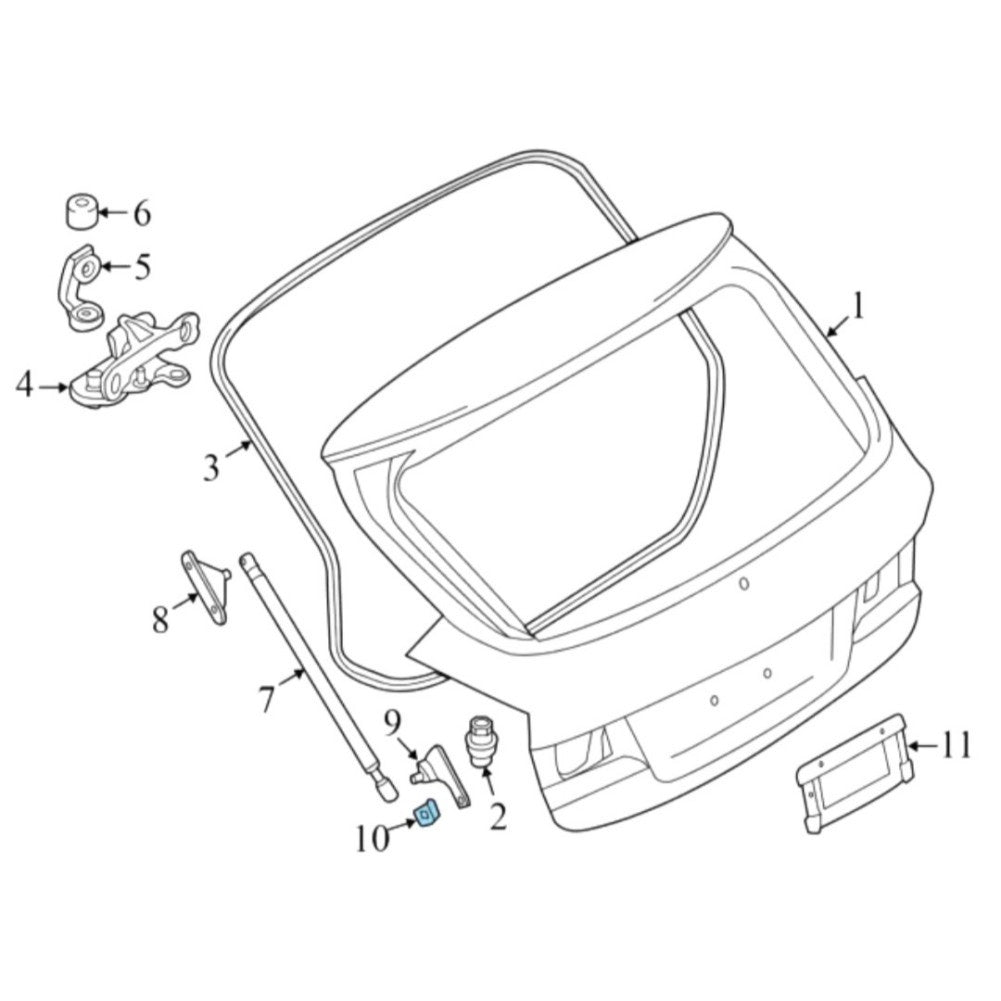ya 5 8.7 Hatch Trunk Buffer Station for BMW 328XI 07-08