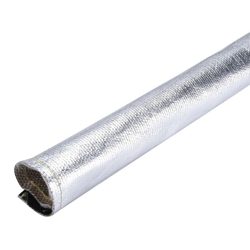 ya 5 8.7 Metallic Heat Shield Sleeve Silver Insulated Wire Hose Cover Wrap 3/4 X 6Ft