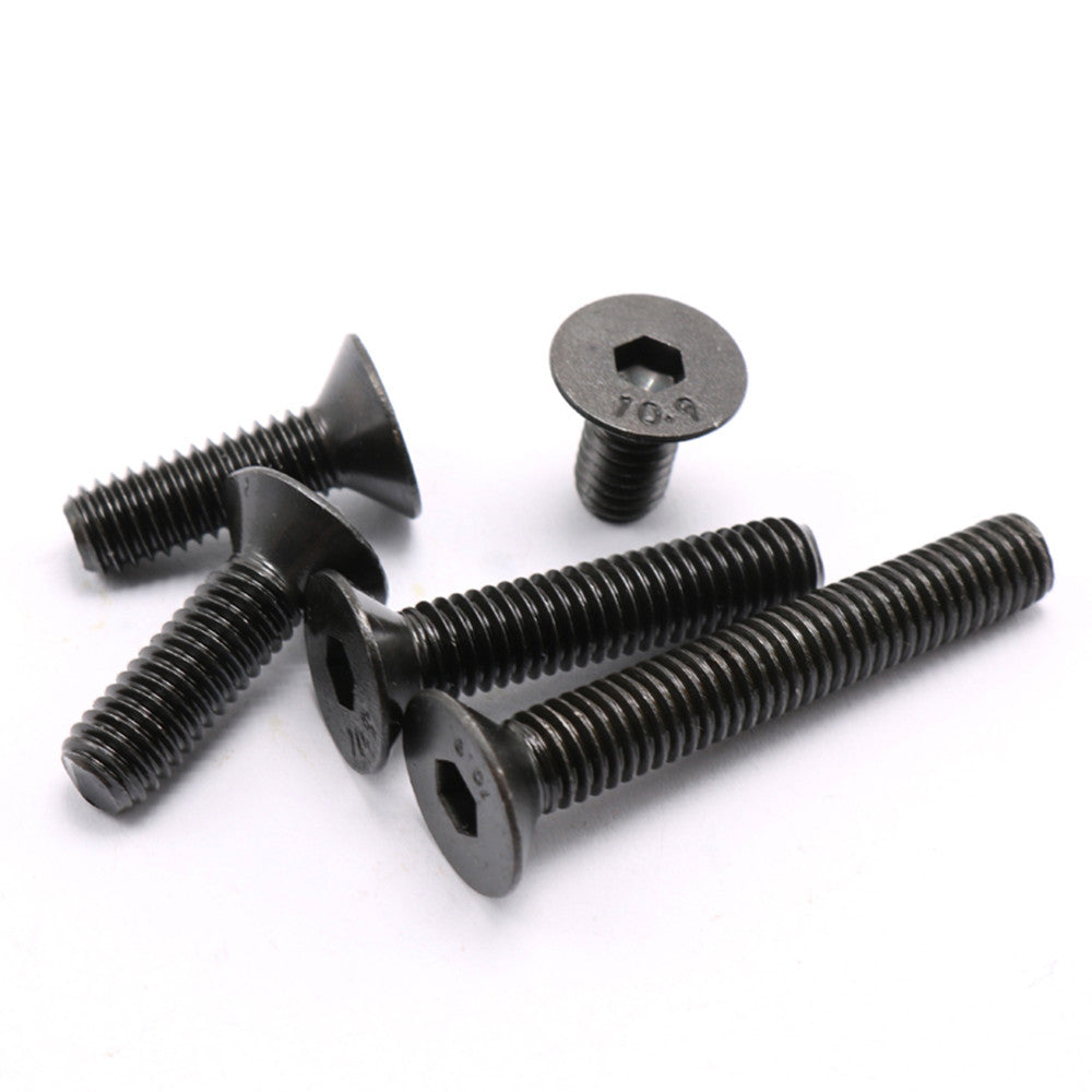 M1.6 M2 M3 M4 - M24 Black 10.9 Steel Hex Socket Bolt Countersunk Flat Head Screw