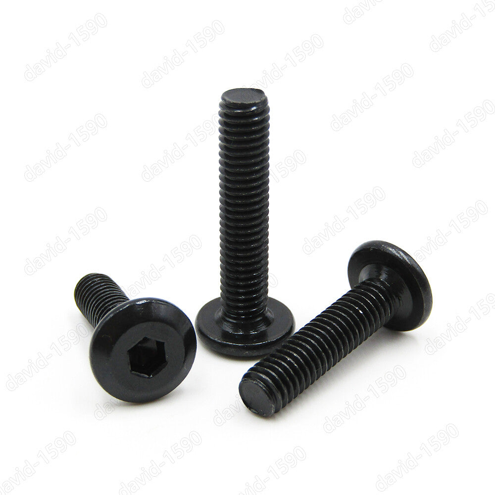 1/4-20 5/16-18 Black Steel Furniture Connector Bolts Hex FLAT HEAD Allen Screws
