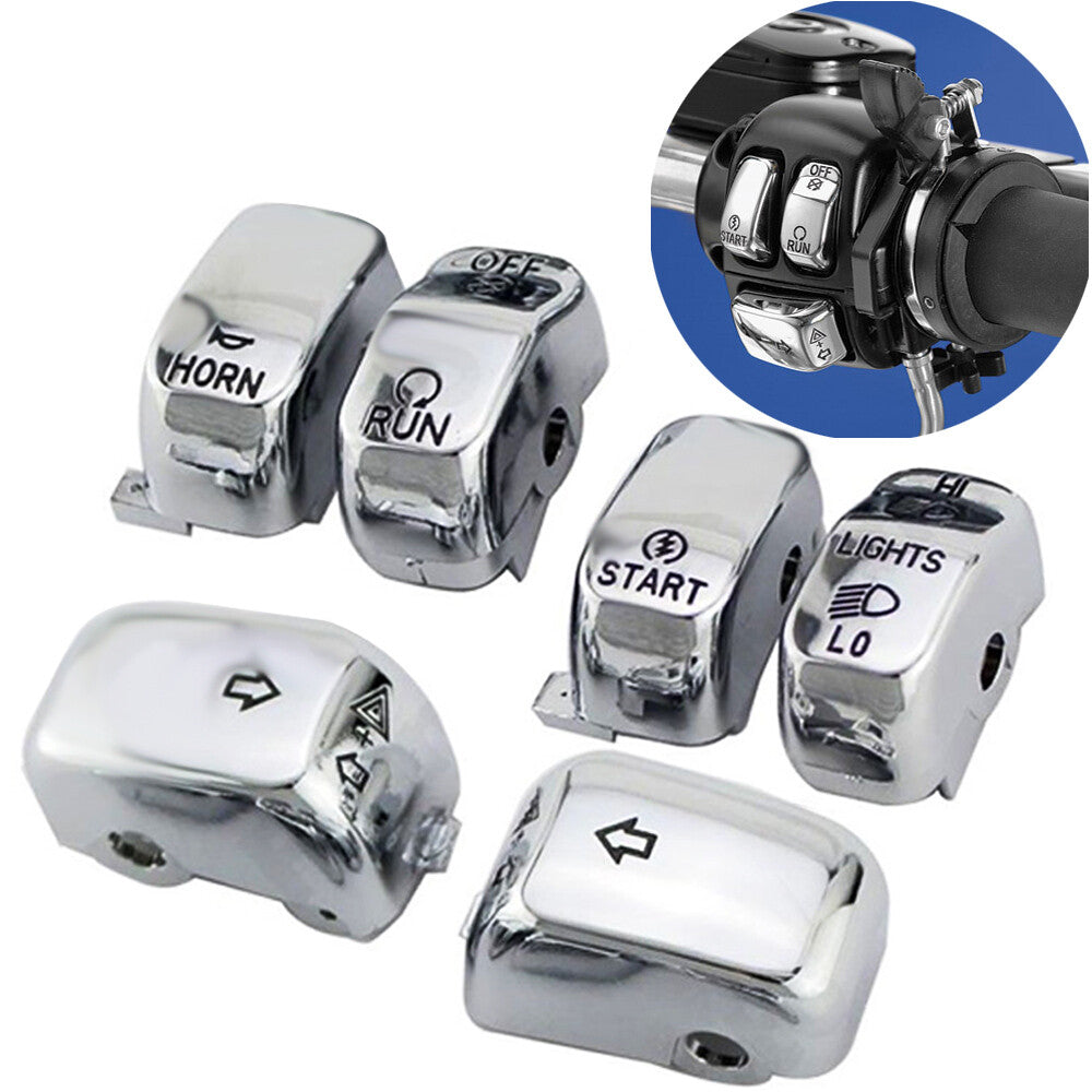 ya 2 6.29 6-piece handle control switch button cover for Harley Dyna 1996-2013