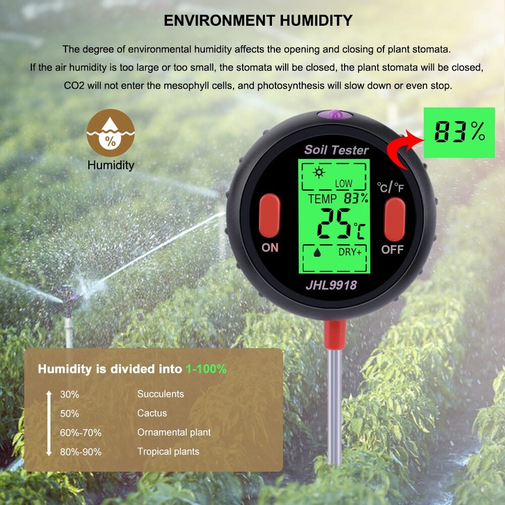 ya 26 Soil PH Water Moisture Meter Flowers Moist Tester Plants Hydroponics A lyzer