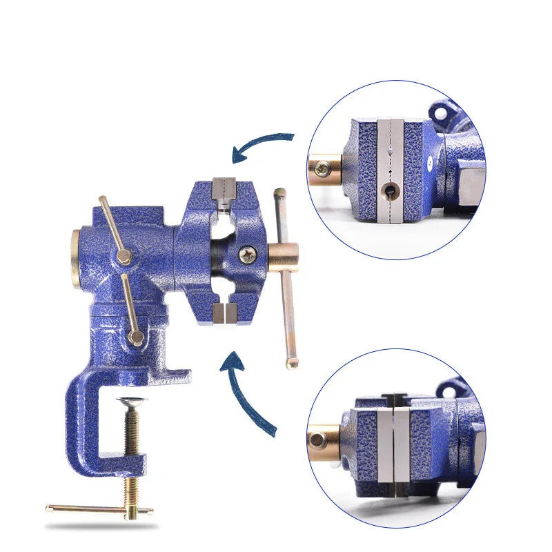 ya 25 Double Jaw Bench Vise Multifunctio l Vise Sub-clamp 360 De s Rotating Table