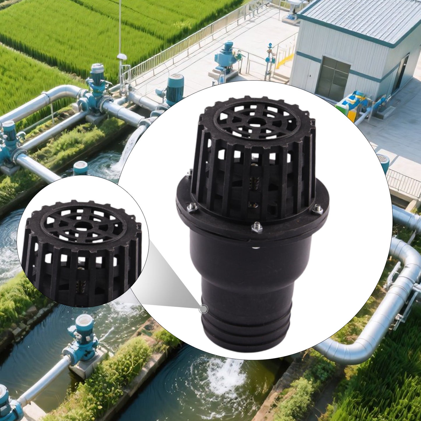 ya 14 Water Pump Foot Valve 3 Connector Threaded Tube Fittings for Industrial