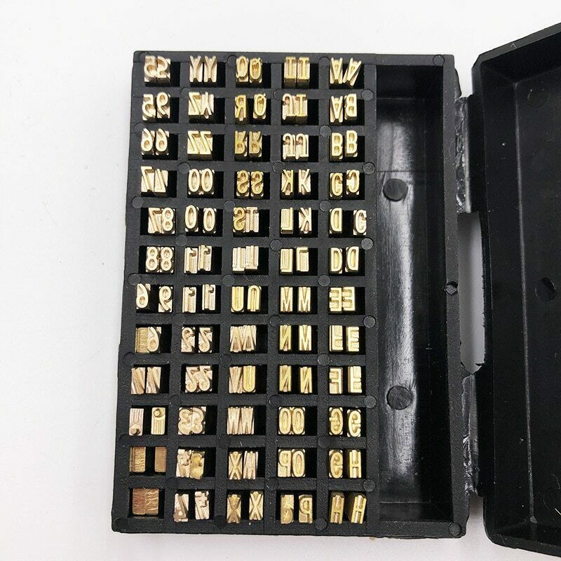 120pcs Hot Stamp Copper Letters Thermal Ribbon Printing Font 2*4*15mm