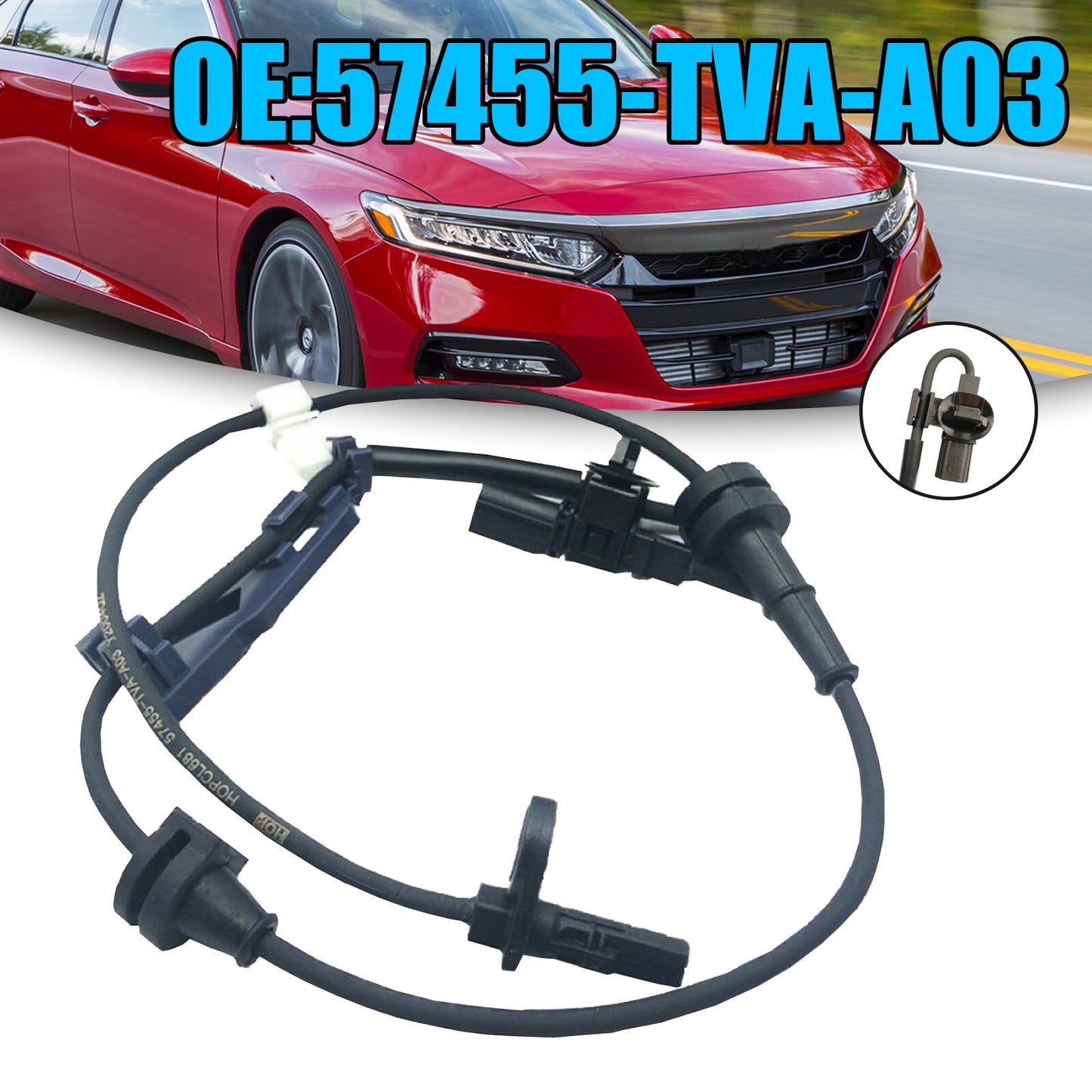 ya 1 8.5.1 ABS Wheel Speed Sensor Front Left for Honda Accord 2018-2021 57455-TVA-A03