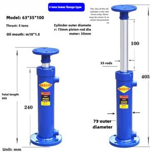 ya 26 7.28.2 Double Hydraulic Cylinder 5T Upper Flange Single Cylinder Lift Hydraulic Topd