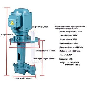 ya-26-7.28-DB-12A/40W-Efficiency-Machine-Tool-Grinder-Coolant-Circulating-Oil-Pump-220Vh