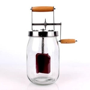ya 26 7.28.2 1000ml Manual Butter Churn Wooden + Glass Butter Churn Manual Butter Machinef
