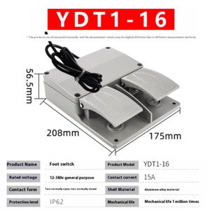 ya-26-7.28-YDT1-16-AC-380V-6A-Aluminum-Double-with-KH9011-Core-Silver-Point-Foot-Pedaln
