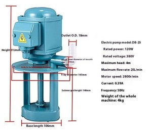 ya-26-7.28-DB-12A/40W-Efficiency-Machine-Tool-Grinder-Coolant-Circulating-Oil-Pump-220Vm