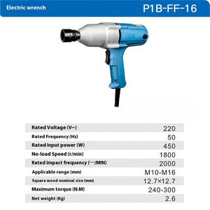 ya 26 7.28.3 220V Electric Wrench P1B-FF-12/16/20/22 Automotive Repair Plug-in Electric Toolk