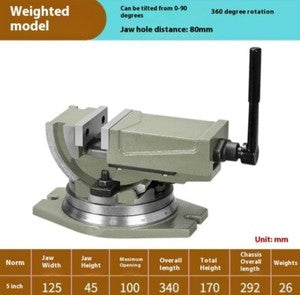 ya 26 7.28.3 Heavy Duty Tiltable Pision Angle Type Flat Jaw Vise 5 Inch 6 Inch Bedc