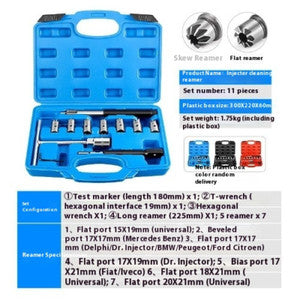 ya 26 7.28.2 17pc Diesel Injector Seat Cutter Reame Set Universal Reface Tool Kit Valve Cleang