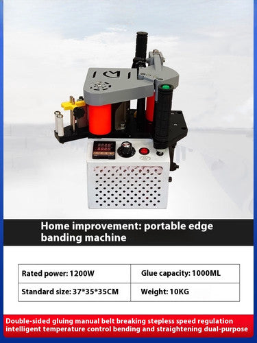 ya 26 7.28.3 Edge Banding Machine Portable Wood PVC Two-sided Gluing Edge Bander with Traye