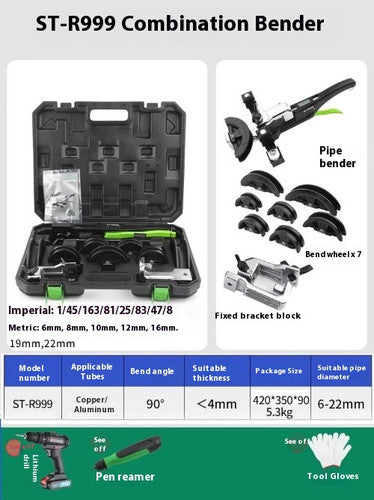 ya 26 7.28.2 CT-999RF 10-22mm Pipe Tube Bender Air Copper Manual Lever Multi-Bending Devicep