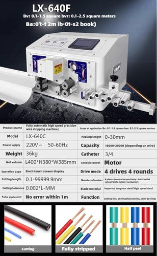 ya 26 8.1 Automatic Computer Stripping Machine Pay-off Cutting Line Wire and Cable Peelingi
