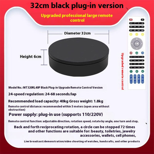 ya-26-7.28-Automatic-Turntable-Display-Table-Remote-Control-Speed-Plug-in-Chargingq