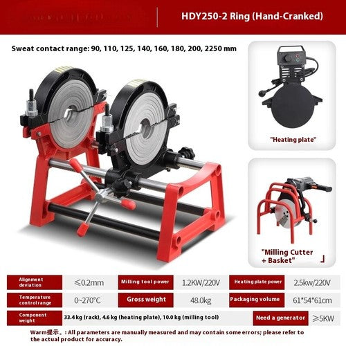 ya 26 8.1 Hot Melt Butt Welding Machine pe pipe manual butt welding machine plastic pipej