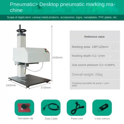 ya 26 8.1 Laser Pneumatic Electric Marking Machine Metal Sign meplate Engraving Machinef