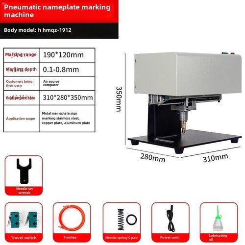 ya 26 8.1 Laser Pneumatic Electric Marking Machine Metal meplate Engraving Machinei