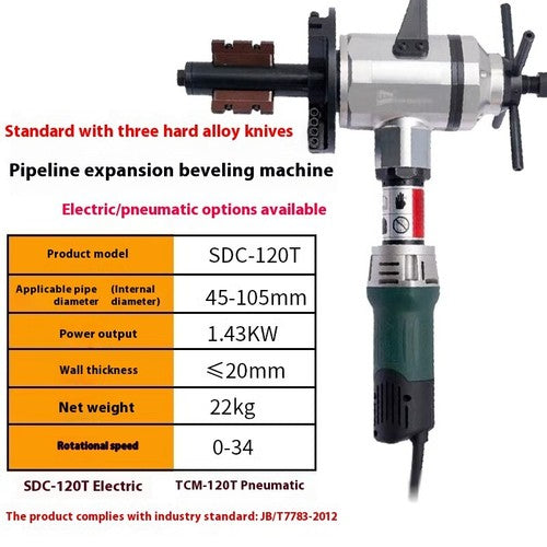 ya 26 8.1 Inside Rising Pipe Bevelling Machine Handheld Round Pipe Electric Type Bevellingu