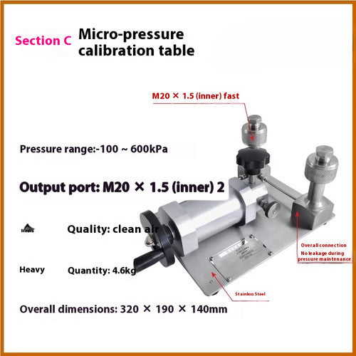 ya 26 7.28.3 Pneumatic Calibration Station Vacuum Pump Pressure Gauge Sensor Testerc