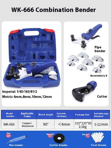 ya 26 7.28.2 CT-999RF 10-22mm Pipe Tube Bender Air Copper Manual Lever Multi-Bending Deviceq