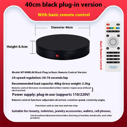 ya-26-7.28-Automatic-Turntable-Display-Table-Remote-Control-Speed-Plug-in-Chargingu