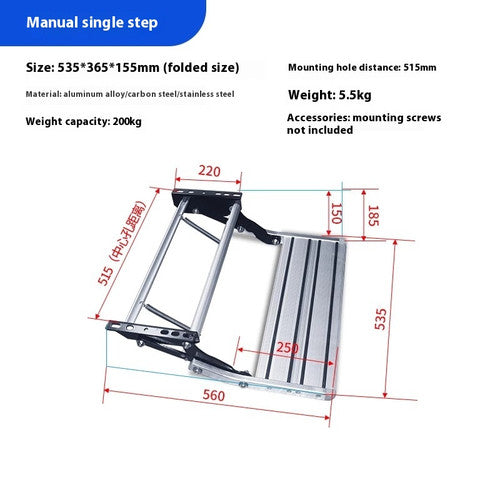 ya 26 8.1 RV Electric Step Trailer Single Folding Manual Foot Pedal Conversion Accessoriesh