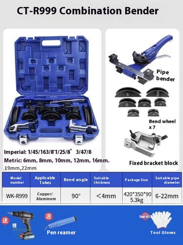 ya 26 7.28.2 CT-999RF 10-22mm Pipe Tube Bender Air Copper Manual Lever Multi-Bending Devicek