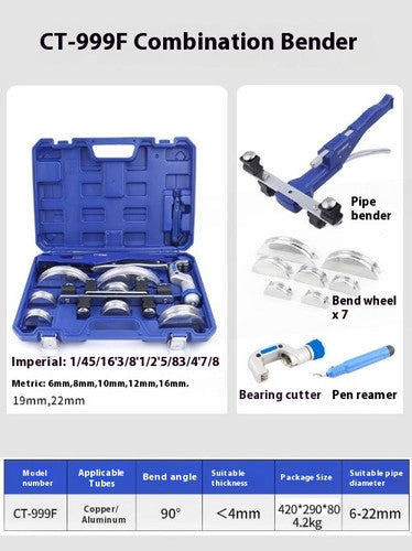 ya 26 7.28.2 CT-999RF 10-22mm Pipe Tube Bender Air Copper Manual Lever Multi-Bending Deviceb