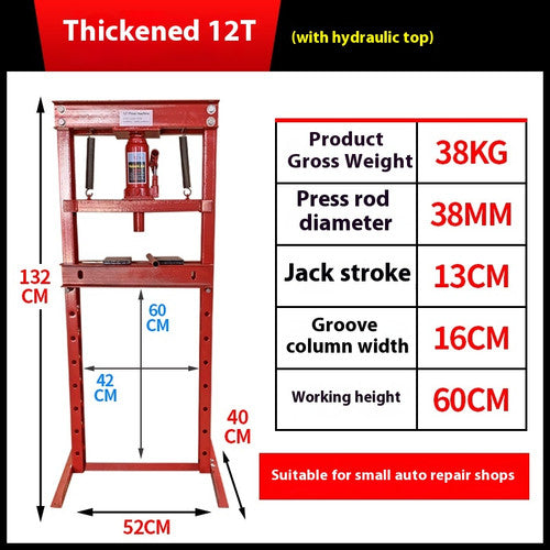 ya 26 8.1 Small Portable Hydraulic Press 20 Ton Workshop Press Manual Adjustable Pressese
