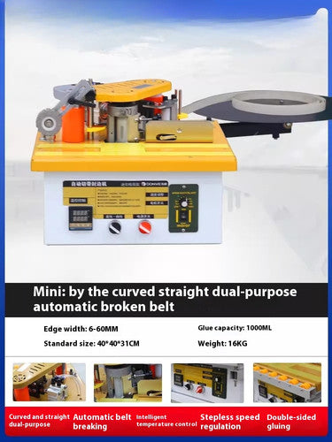 ya 26 7.28.3 Edge Banding Machine Portable Wood PVC Two-sided Gluing Edge Bander with Trayi