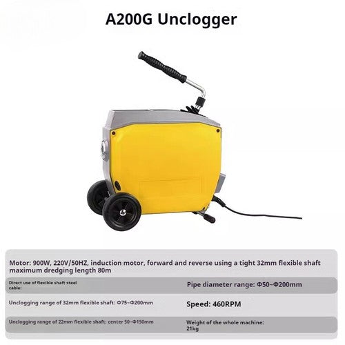 ya 26 8.1 Pipe Unclogging Machine Motorized Professio l Drain Cleaning Tool 220Vf