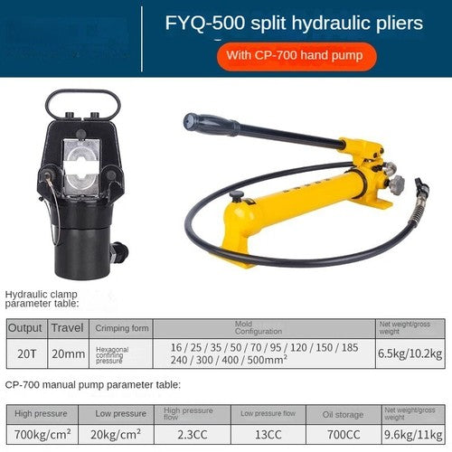 ya 26 7.28.2 Portable Split Hydraulic Clamp CO-400 16-400mm2 Cable Lug Split Crimper{