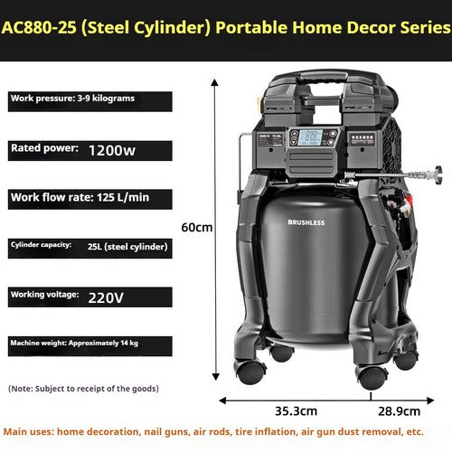 ya 26 8.1 Small Air Pump Variable equency Inverter Compressor Portable Oil-ee Muteh