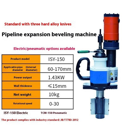 ya 26 8.1 Inside Rising Pipe Bevelling Machine Handheld Round Pipe Electric Type Bevellingf