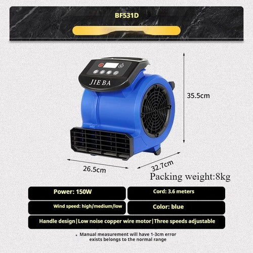 ya 26 8.1 Commercial High Power Floor Powerful Dehumidifier Blower Carpet Drying 1200wg