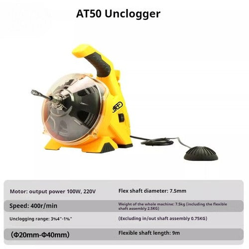 ya 26 8.1 Pipe Unclogging Machine Motorized Professio l Drain Cleaning Tool 220Vd